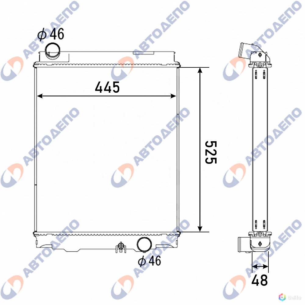 Mitsubishi fuso, canter 2002-2004 радиатор арт. Mi-0161-48