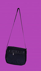 Наплечная сумка кросс-боди черная из полиэстера, новая - фото 3