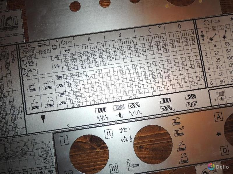 Шильдики для токарных станков 1м65, 1м63, 16к20, 1к62, 16к25