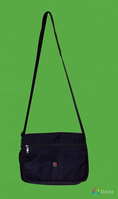 Наплечная сумка кросс-боди черная из полиэстера, новая