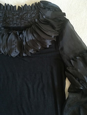 Блузка нарядная чёрная, р-48(50)
