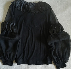 Блузка нарядная чёрная, р-48(50) - фото 6