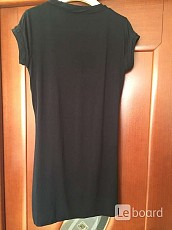 Платье туника gaudi м 46 s чёрная принт рисунок бисер нашит - фото 7