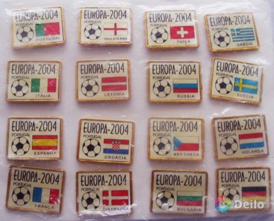 Значки чемпионата Европы по футболу 2004 года в Португалии