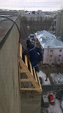 Ремонт и установка балконных козырьков (плит) - фото 1