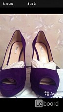 Туфли новые prada италия 39 размер замша сиреневые фиолетовы - фото 3