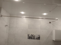 Карнизы для шторки в ванную г образные из нержавеющей стали - фото 4
