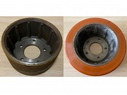 Восстановление полиуретанового покрытия колес и роликов для