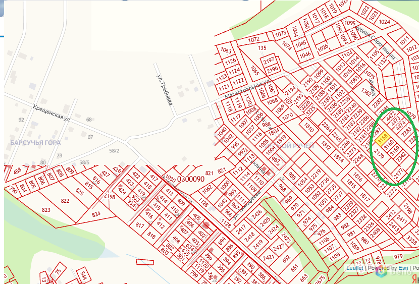 Кадастровая карта томск корнилово