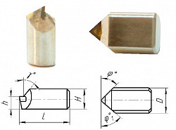 Вставки алмазные расточные (циллиндрические с напаянным алма