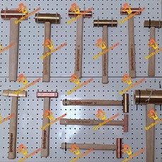 Латунный молоток искробезопасный 2 кг (2000гр) с ручкой - фото 6