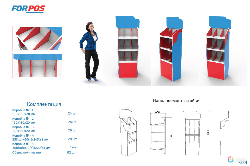 Рекламные стойки из картона, стенды, дисплеи, dostavka.rf