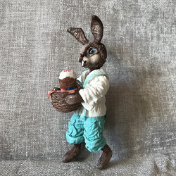 Ватная кукла « Пасхальный кролик» 14 см - фото 3
