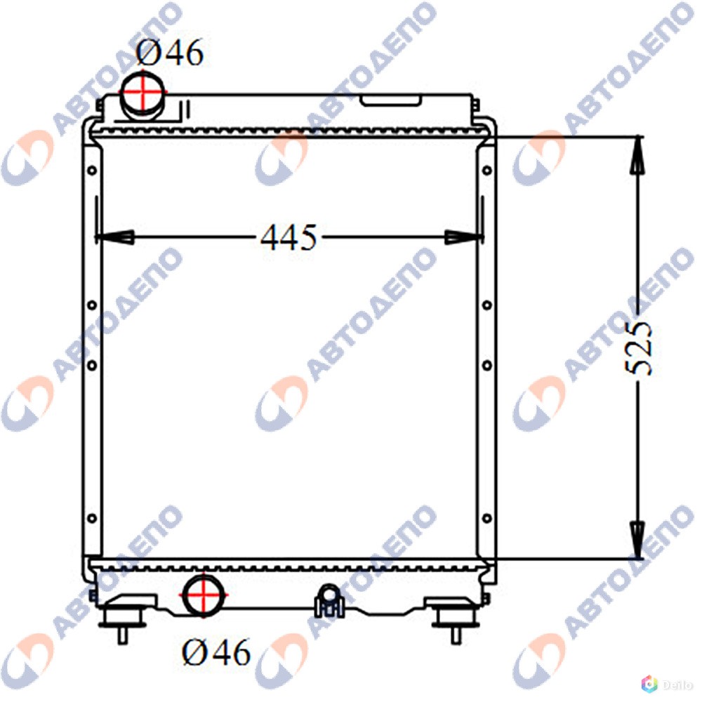 Mitsubishi fuso, canter 2002-2004 радиатор арт. Mi-0160-48