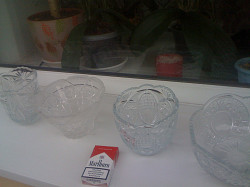 Коллекция хрусталя вазы графины бокалы фужеры-центр - фото 6