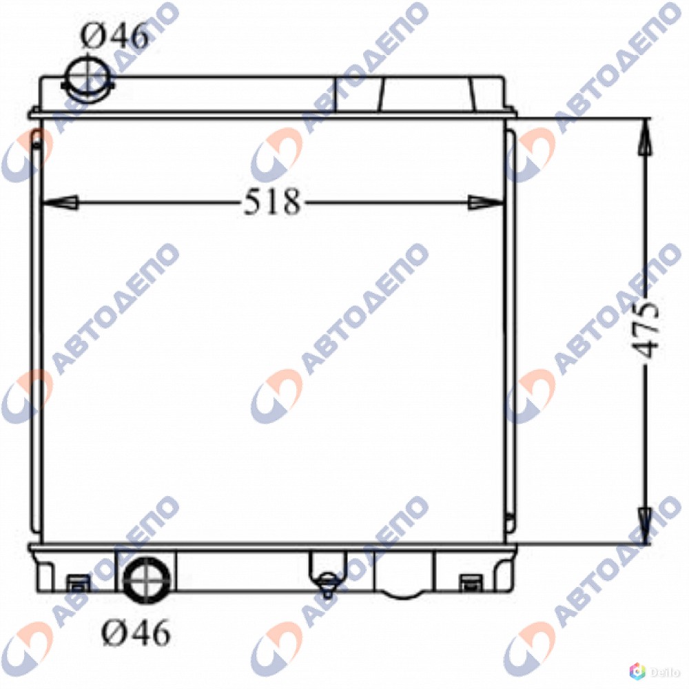 Mitsubishi fuso, canter 2002-2005 радиатор арт. Mi-0163-36