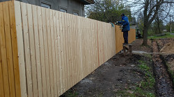 Деревянный забор - фото 7