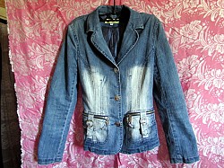 Куртка джинсовая р44-46 - фото 1