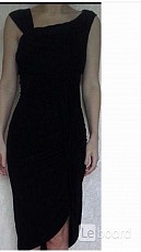 Платье футляр новое sisley 44 46 м черное сарафан вискоза ми - фото 1