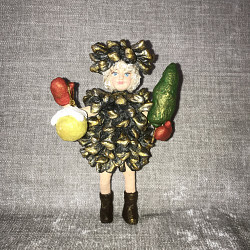 Ватная кукла «Девочка Шишка» 15 см