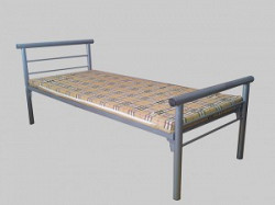 Железные кровати эконом, одноярусные, двухъярусные, трехъярусные оптом, кровати со спинками ДСП - фото 5