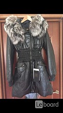 Пуховик куртка новая fashion furs италия 44 46 s m кожа черн