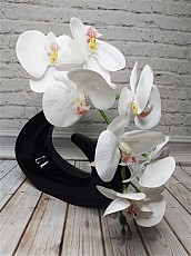 Белая орхидея из латакса в вазе - фото 1