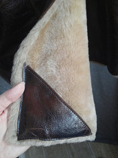 Кожаное меховое пальто-дубленка - фото 5