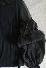 Блузка нарядная чёрная, р-48(50) - фото 5